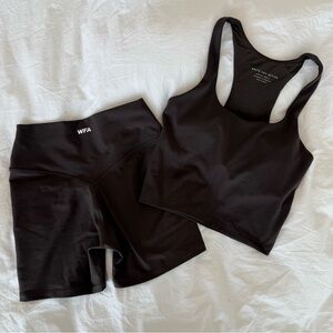 WFA White Fox Active 2 PIECE Workout Set (Tank & Biker Shorts)